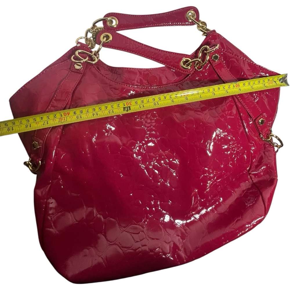 Gianni Bini Elegant Hot pink  Patent PLeather Handbag - Picture 11 of 14